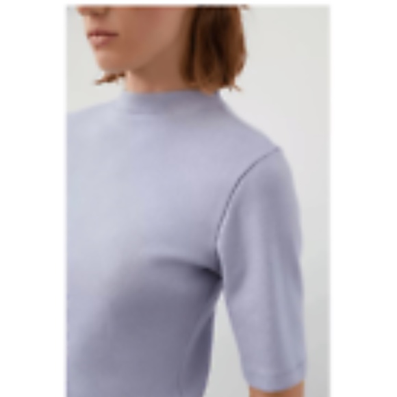 Maeve by Anthropologie Mock Neck Top - PINK - NWT - SMALL - Picture 9 of 10